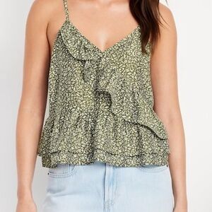 Old Navy Olive Floral Top